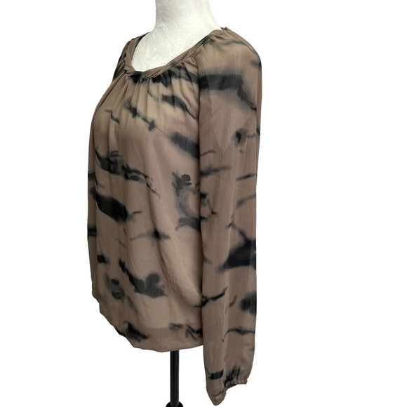 Soya Concept Taupe Black Scoop Neck Long Sleeve Top Size S - Picture 5 of 12